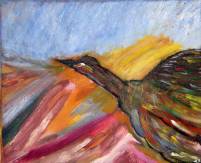 &quot;Vogel&quot; (Bird) - 30x24 cm - &Ouml;l auf Leinwand (2008)
